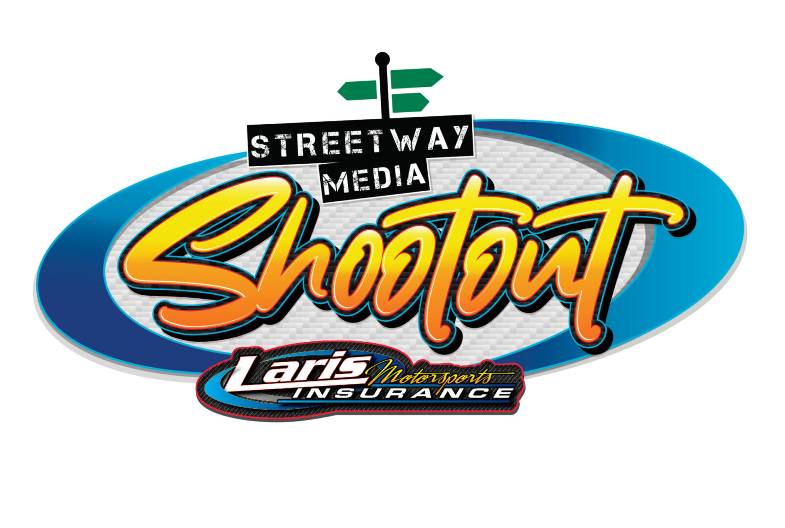 A street sign that says streetway media shootout.